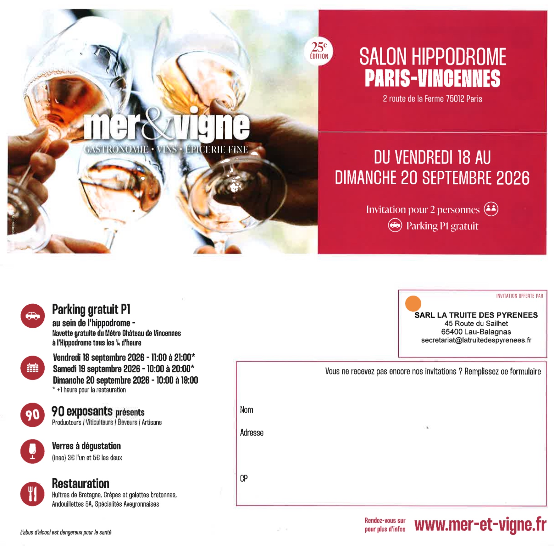 Salon Mer et Vigne Septembre 2026 - Hippodrome de Vincennes 